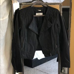 CASLON black leather jacket